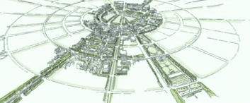 a drawing of free state city