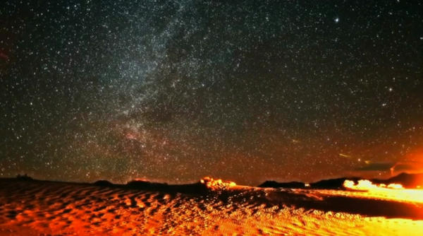 night sky in a desert