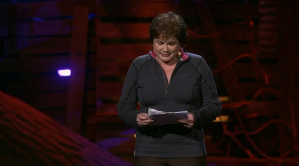 julia Sweeney on the TED stage in 2013