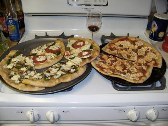 Image utilisée pour tester l'algorithme de reconnaissance des images : des pizzas sur un four
