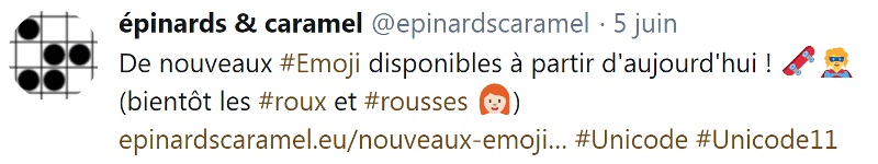 Nouveaux emoji disponibles à partir d'aujourd'hui