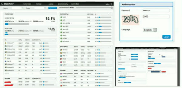 a screenshot from a botnet toolkit