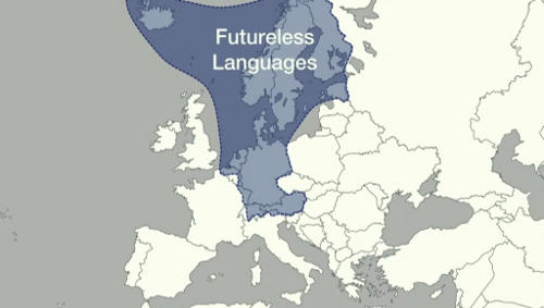 map of europe showing "futureless" languages