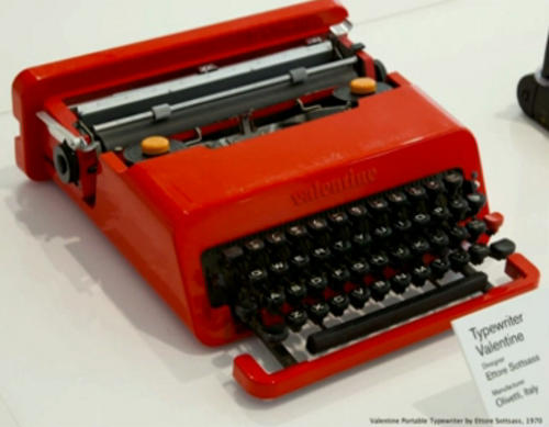 the Olivetti Valentine typewriter