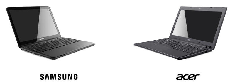 les deux premiers chromebooks