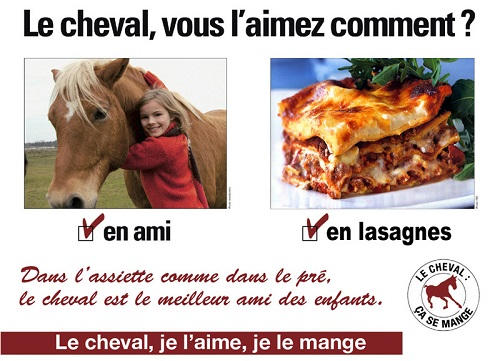 fausse pub sur la viande de cheval