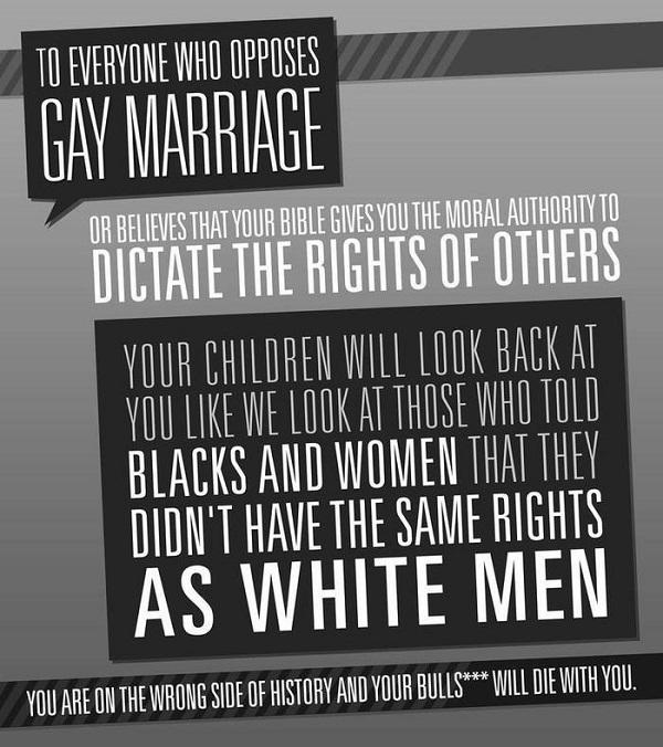 Poster en anglais sur le mariage homosexuel