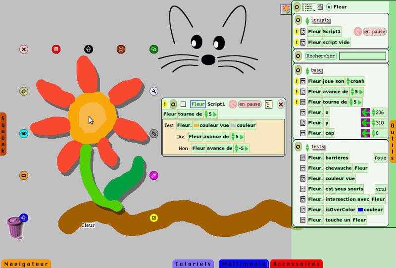 a screenshot of Squeak (wikipedia)