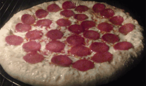animated pizza cooking