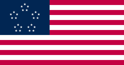 Le drapeau des états-unis, où les étoiles ont été placées par un algorithme.