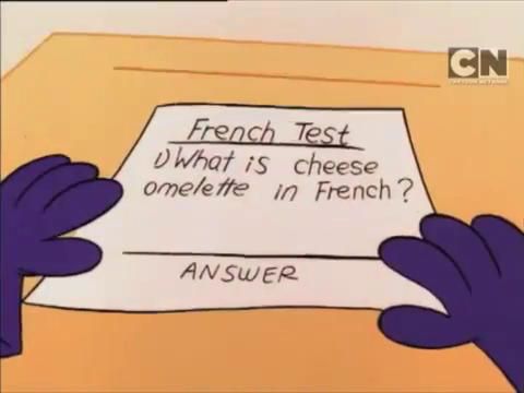 Omelette du fromage [sic]