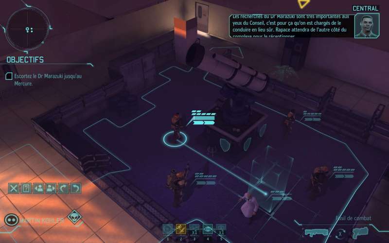 Une image de jeu xcom, phase de combat